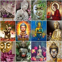 Diy Buddha Statue Diamond Painting Portrait Diamond Embroidery Lotus Rhinestone Cross Stitch Mosaic Kit Modern Wall Art Gift