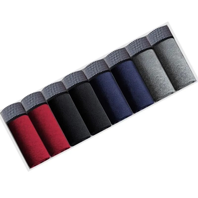 Plus Size Cotton Male Panties Men's Underwear Boxers Breathable Man Boxer Solid Underpants Comfortable Shorts Calzoncillo Hombre