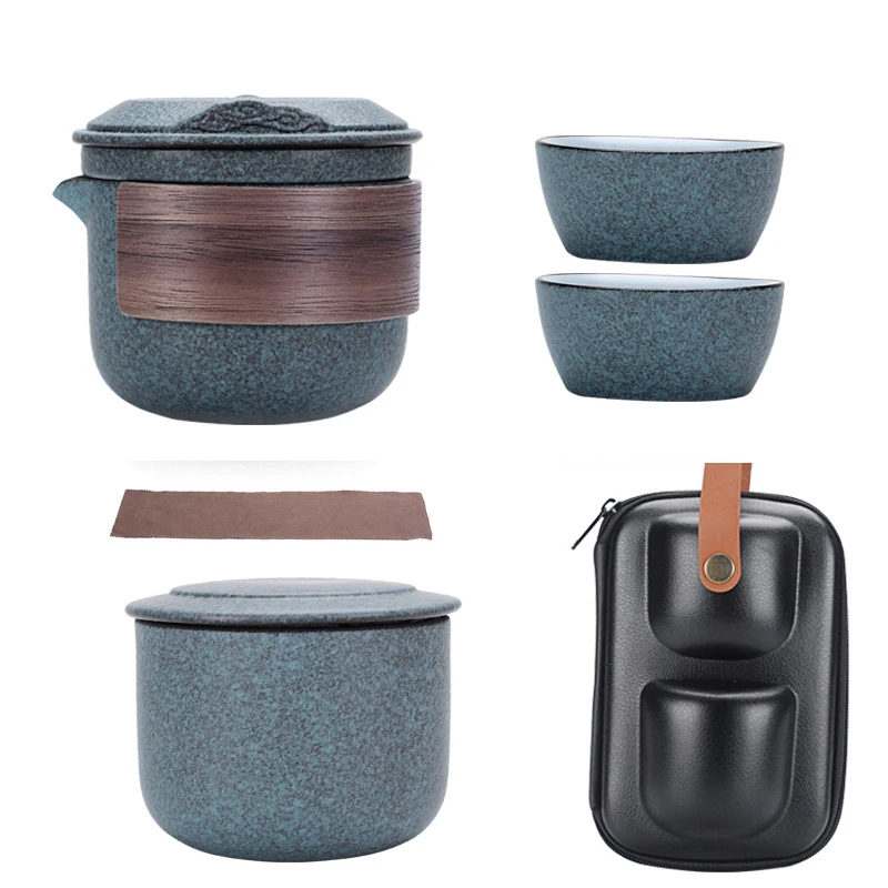 

Керамический чайник для путешествий на открытом воздухе, чайная чашка, фарфоровые чайные наборы, портативные аксессуары для напитков, бесп...