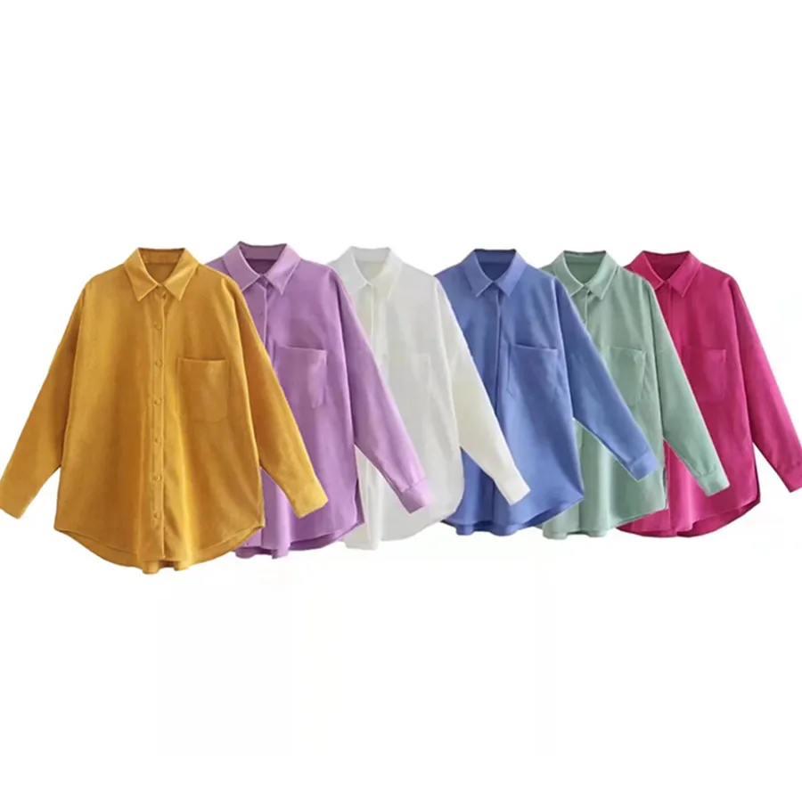 

Винтажная Вельветовая блузка Elmsk в английском стиле, Женская Весенняя блузка, женская рубашка в стиле бойфренда с длинными рукавами и карма...