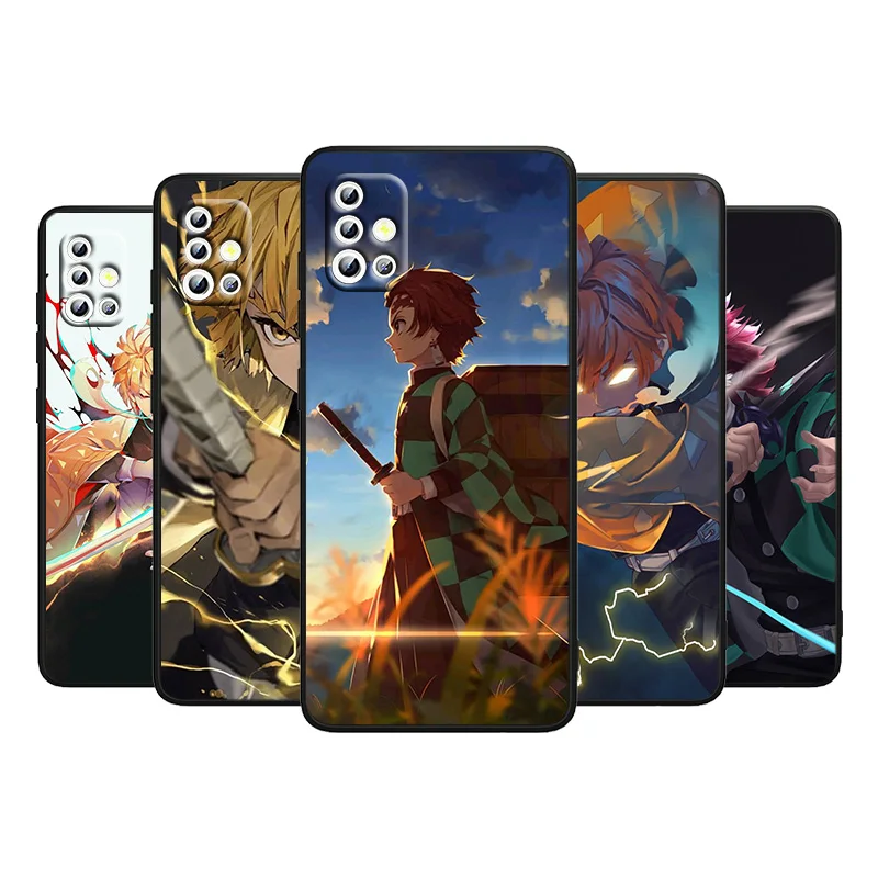 

Anime Demon Slayer Kamado For Samsung Galaxy A91 A73 A72 A71 A53 A52 A51 A42 A33 A32 A23 A22 A21S A13 A12 Black Phone Case