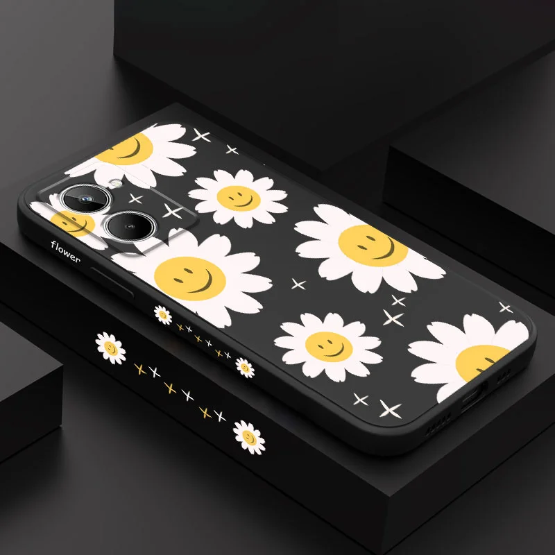 

Smiling Daisies Phone Case For OPPO Realme 10 10T 9 9i 8 8i 7 7i 6 Pro Plus C30 C31 C35 C1 C11 C12 C15 C20 C21Y C25 C25S Cover