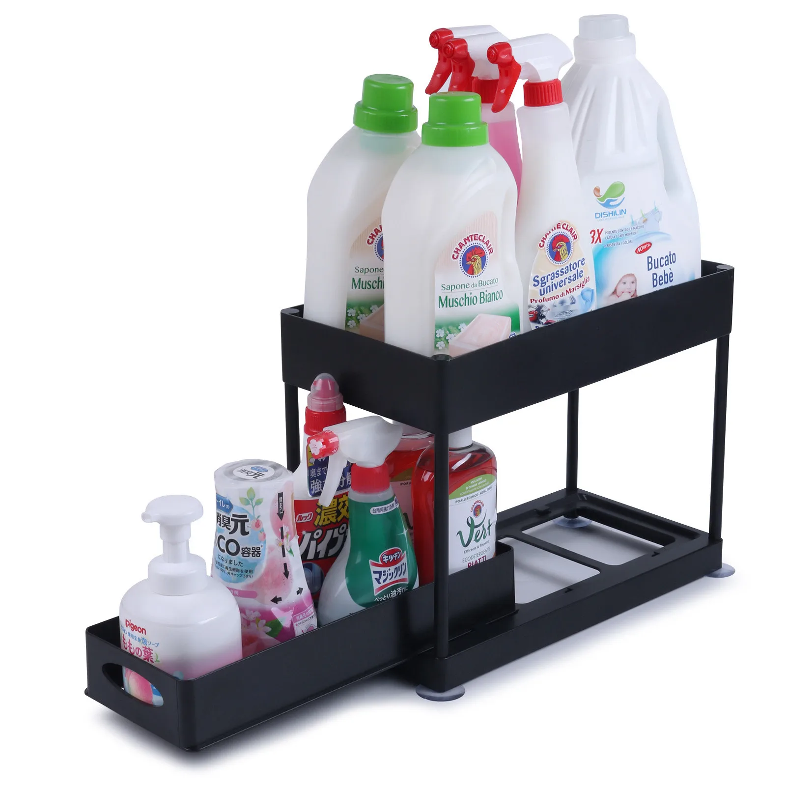 

Kitchen Pull Out Storage Rack Bathroom Storage Rack With Sliding Drawer Multi Purpose Organizer Under Sink Caddy