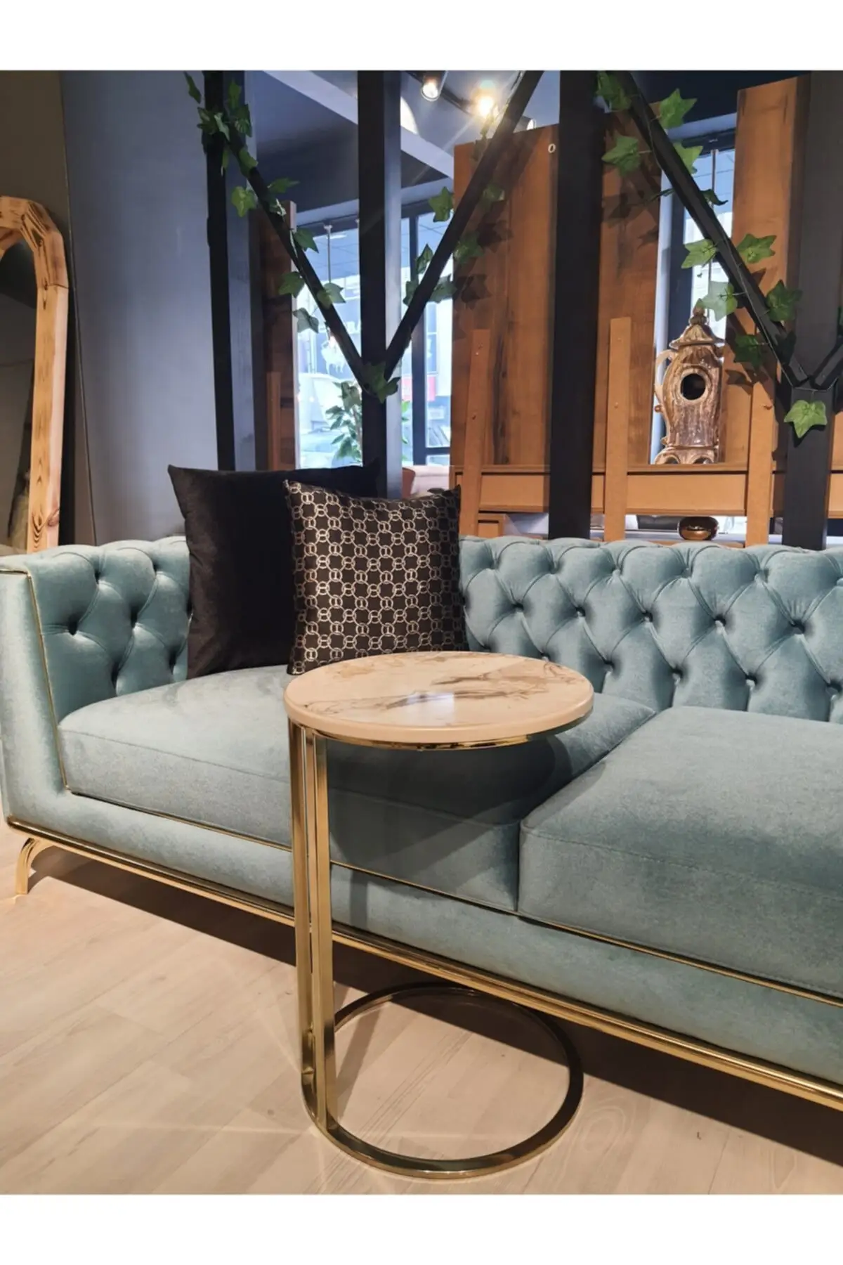 

Multi-Purpose Mdf Side C Coffee Table Round coffee table gold table luxury coffee table