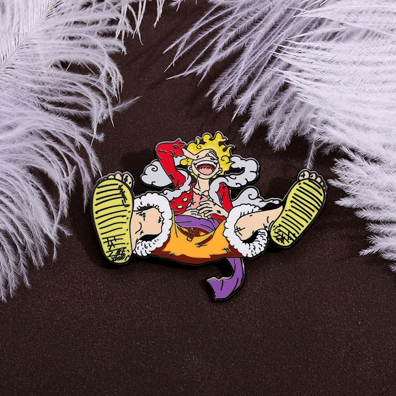 Cartoon Japanese Anime Hard Enamel Pin One Piece Manga Brave Character Brooches Lapel Backpack Badge Jewelry For Fans Friends