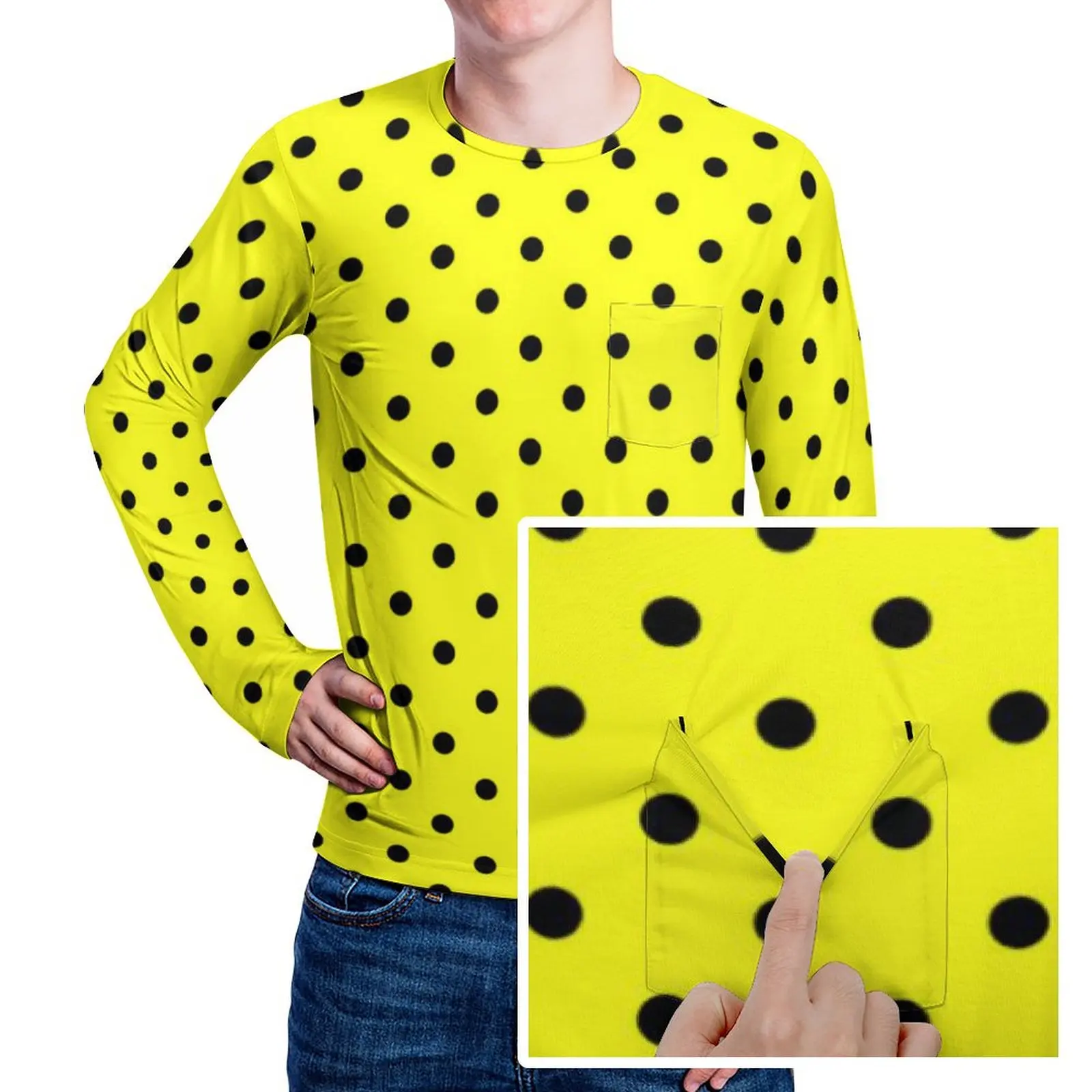 Футболка мужская оверсайз в горошек тенниска с принтом виде пятен эмо популярная