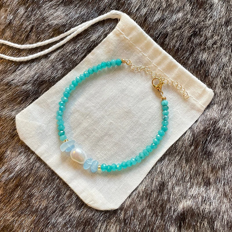 

Натуральный Синий Турмалин, фотоэлемент на руку для женщин, подарок, Свадебная вечеринка, ювелирные изделия, натуральный жемчужный браслет