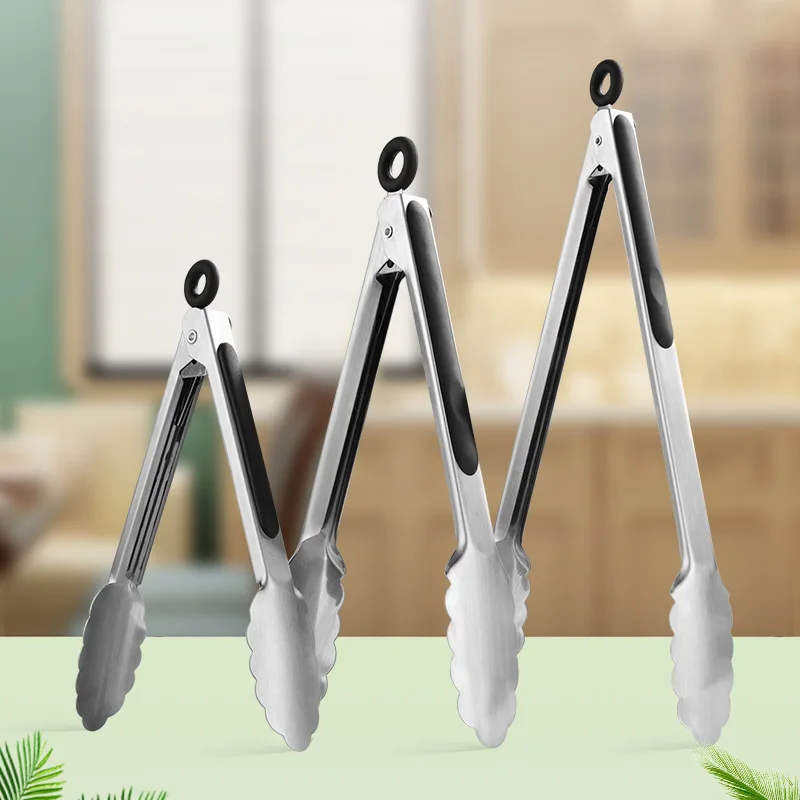 Удлиненные щипцы для барбекю из нержавеющей стали зажимы салата и макарон