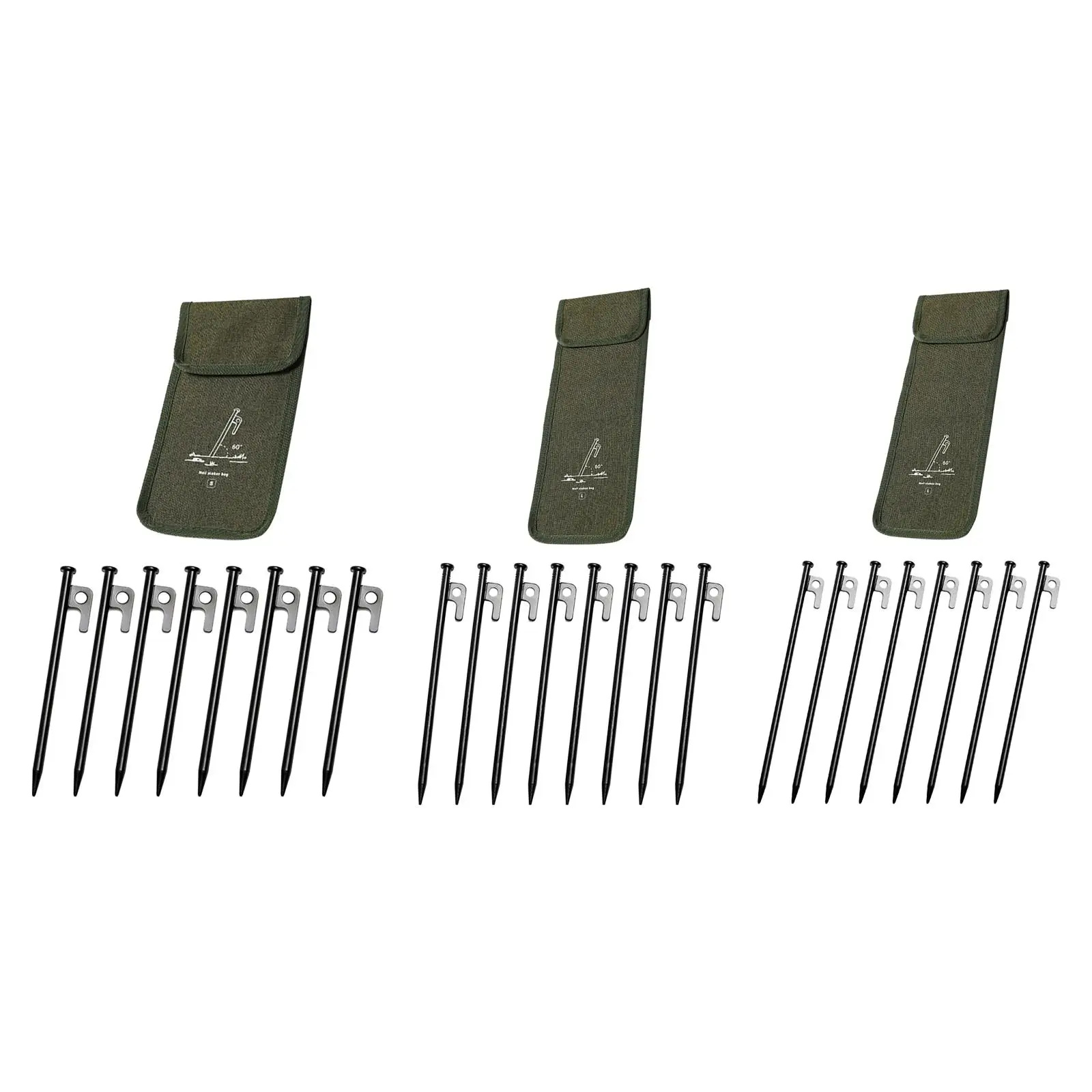 8 шт. колья для палатки с шипами кемпинга якоря прочная сталь сумкой хранения