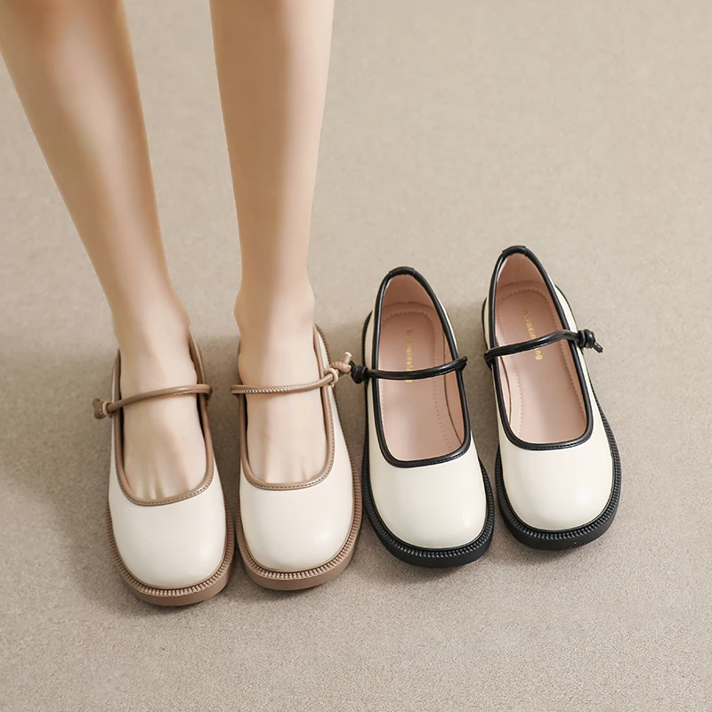 

Женские туфли-оксфорды в стиле ретро, мягкие Повседневные кроссовки с круглым носком, универсальные удобные кожаные, на шнуровке, с закрыты...