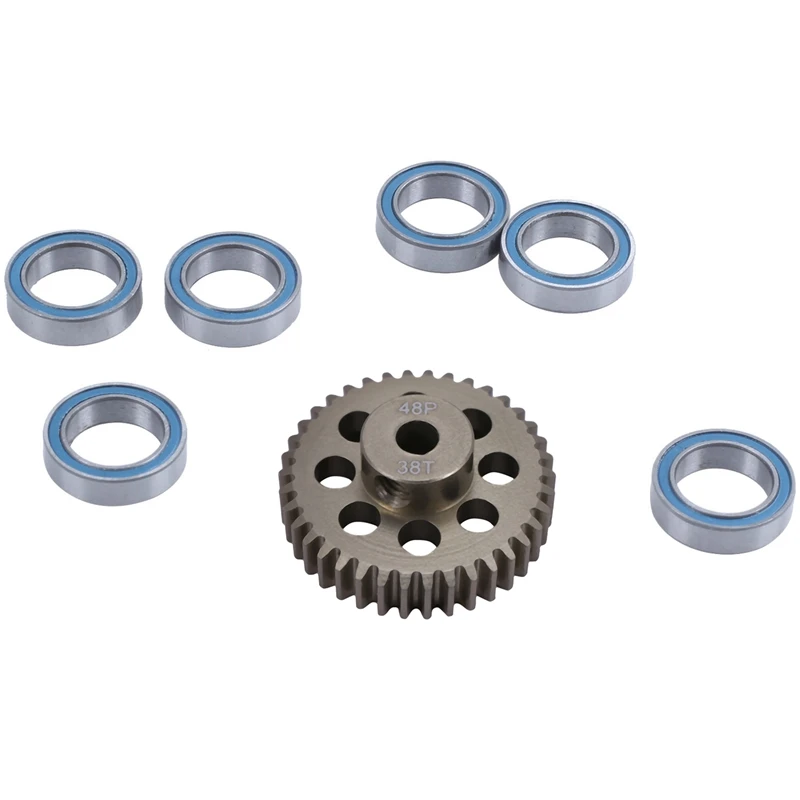 

6 Pieces RC Racing AXA1230 Ball Bearings(10X15X4mm) Spare Parts Set with 48DP 3.175mm 38T Motor Pinion Gear