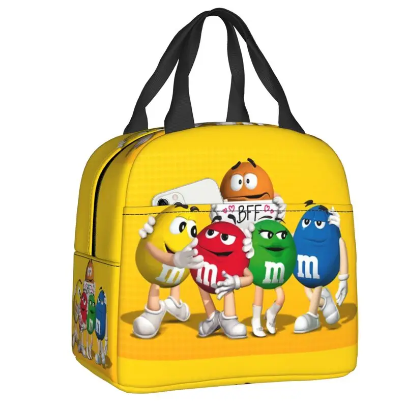 

Индивидуальная сумка для ланча M и MS с изображением конфет, Женский Термоизолированный Ланч-бокс для взрослых и офиса