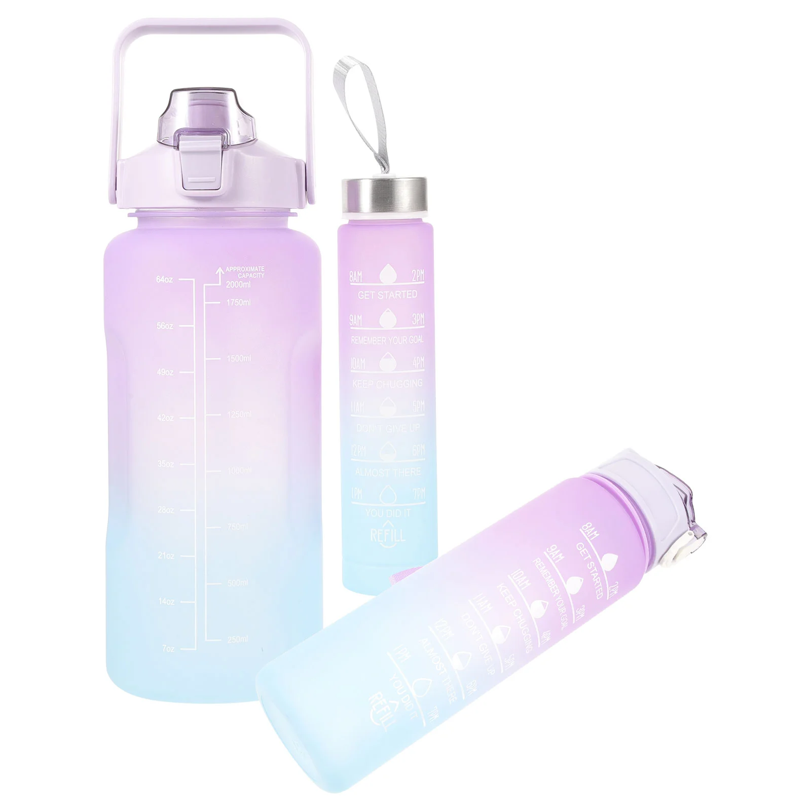 

3 шт., бутылки для воды, 2 л, 900 мл, 300 мл