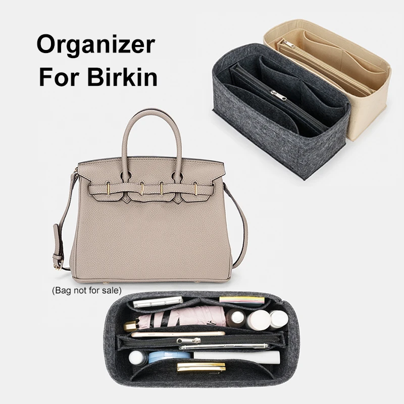 

Fits For H Bir kin 25 30 35 Insert Bags Organizer Makeup Handbag Organize Portable Cosmetic base shaper for women handbag