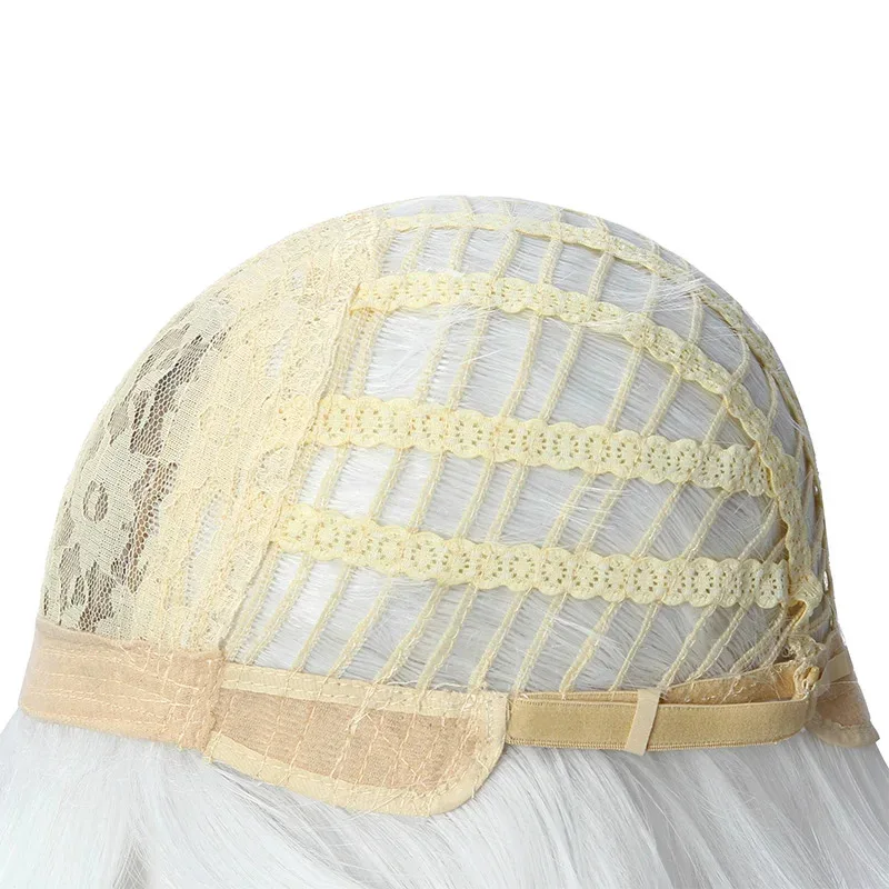 Zizi 2025 L-email Kaine Wig NieR RepliCant Косплей Серебристо-белые плетеные парики с челкой Синтетические волосы Термостойкие (art.: 3920d14657039) - 3920d14657039