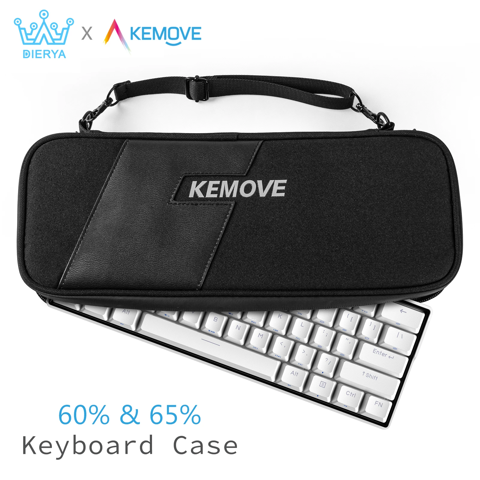 KEMOVE Keyboard Case Hard EVA Sleeve Travel Carrying Keyboard Bag for 60% 65% Layout Mechanical Keyboard Business Travel Office