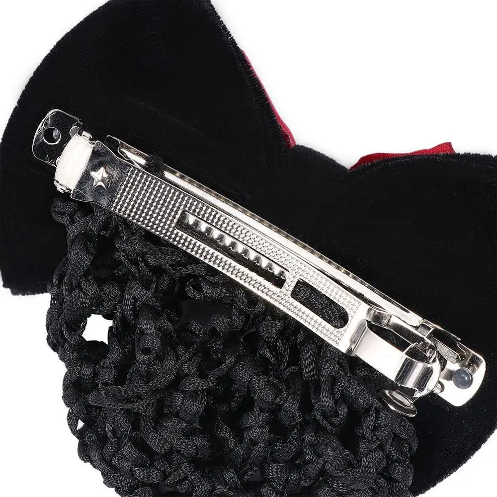 Модная заколка со стразами и бантом атласный бант сетка булочка снуд аксессуары