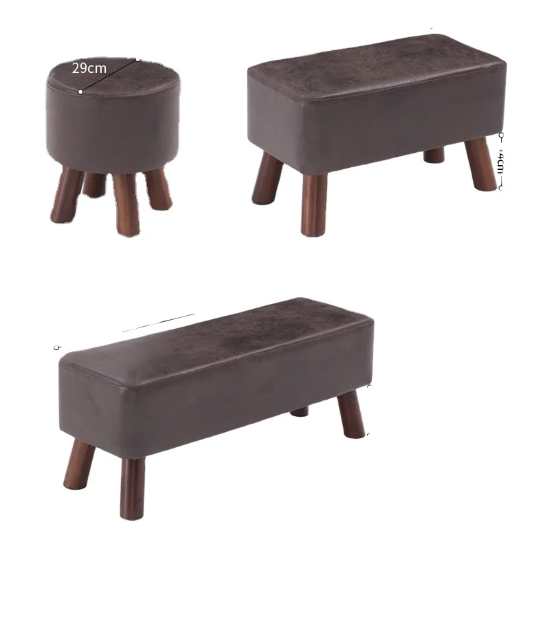 

Technology Cloth Stool Doorway Shoe Changing Stool Living Room Small Bench Medium Gray Square