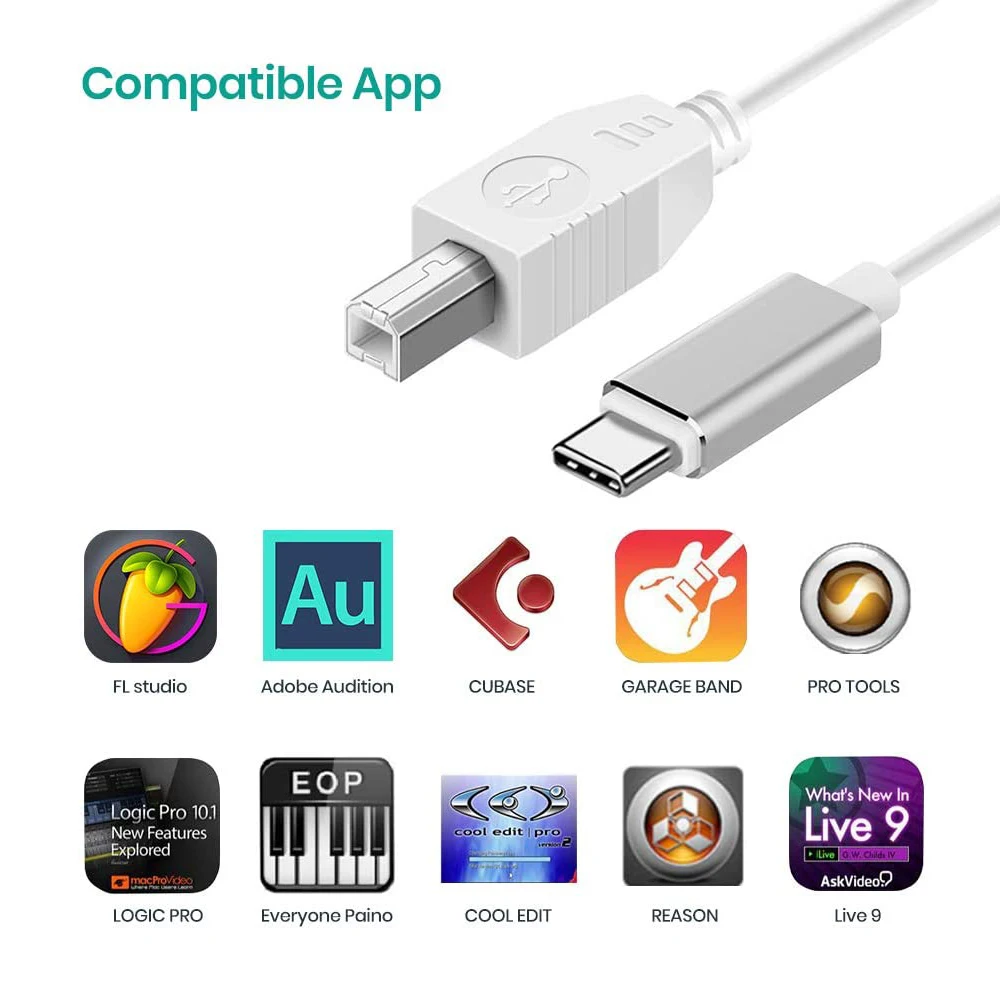 5 футов OTG кабель для электронного музыкального инструмента Type C к USB 2 0 аудио