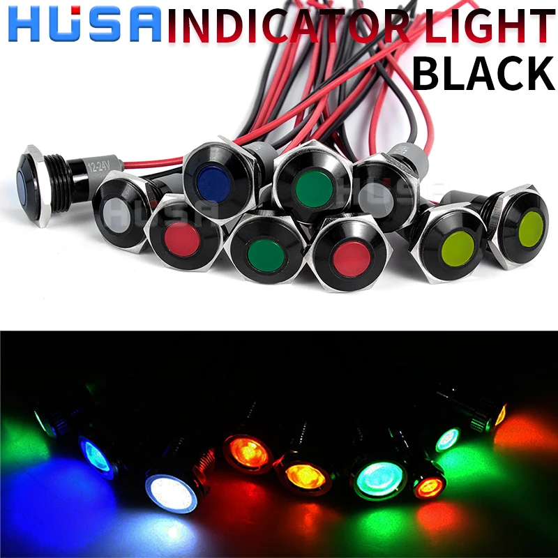 Светодиодная сигнальная лампа с алюминиевым покрытием 3-6 12-24 220 В 6/8/10/12/16/19/22 мм