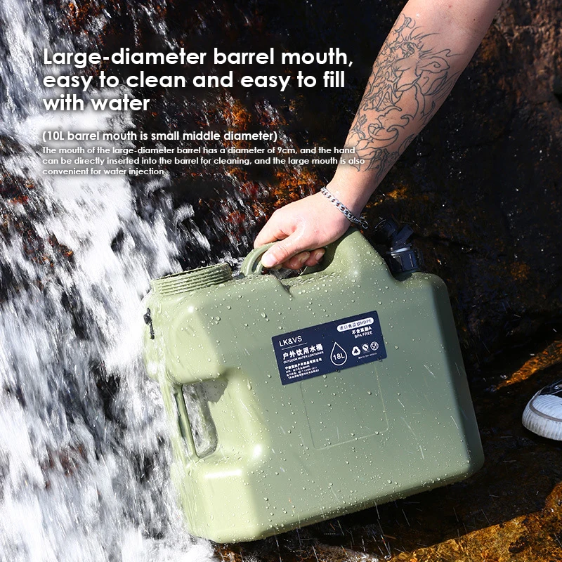 

Water Bottle Storage Faucet Camp Water Bag Portable PE Bucket Outdoor Camping Food Grade PC Plastic Bucket Drinking 대형물통