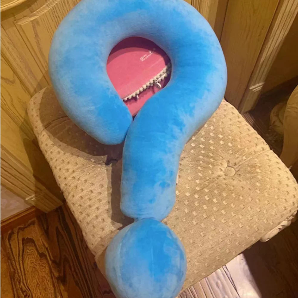 Плюшевая подушка с вопросами забавное украшение для домашнего дивана U-образная