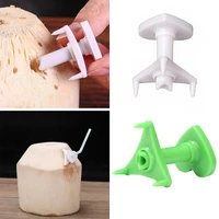 1pcs reusable manual labor saving coconut opener portable heart shaped coconut hole tool cute kitchen accessories