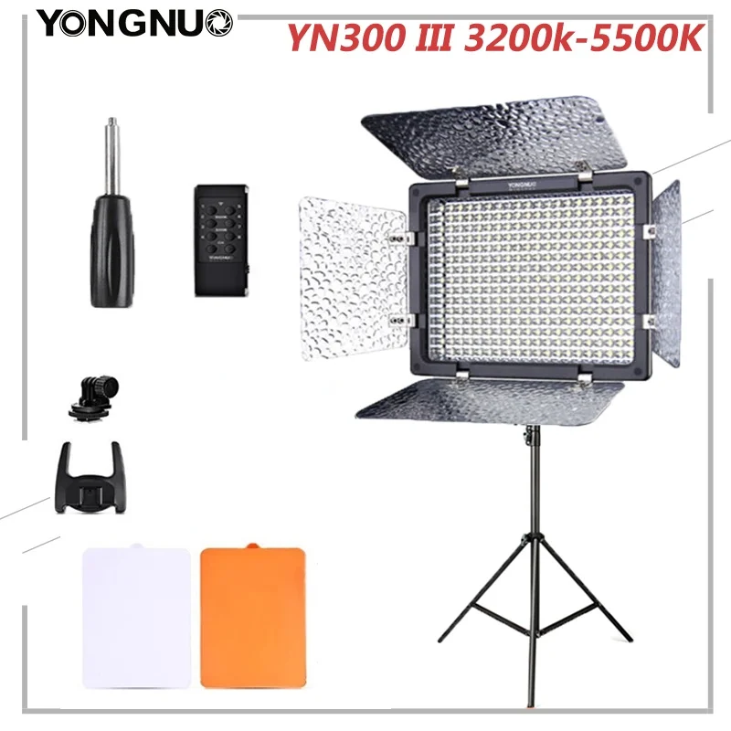 

Yongnuo YN300 III 3200k-5500K CRI95 Camera Photo Automatic Dimming LED