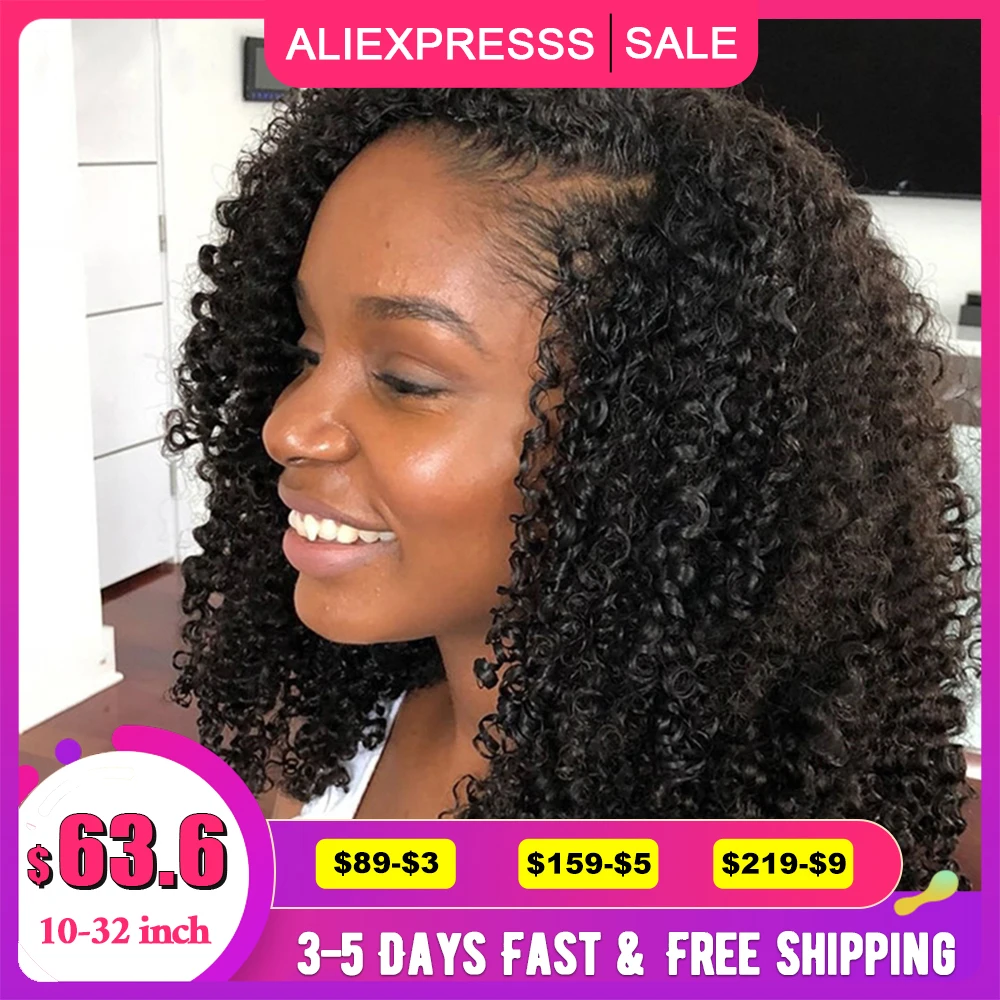 

Afro Kinky Curly U Part Wig Human Hair Wigs Brazilian Virgin V Upart Wig 3b 3c Kinky Coily Human Hair For Black Woman VSHOW