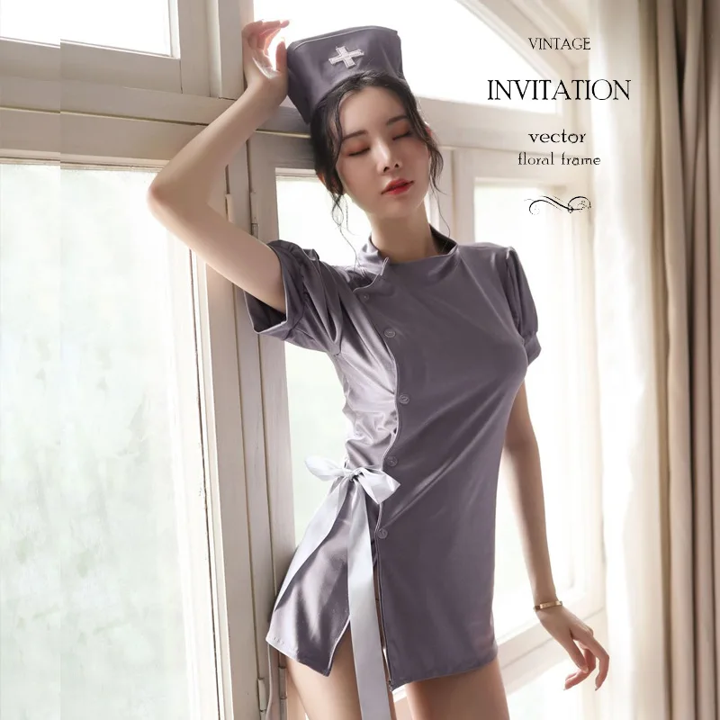 

Сексуальный комплект для косплея Нижнее белье Униформа медсестры Соблазнительная горничная одежда косплей костюм лолита для девочек ночн...