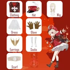 Костюм для косплея Genshin Impact Klee, Униформа, парик для косплея, Аниме Костюмы в китайском стиле на Хэллоуин для женщин, игра Кели