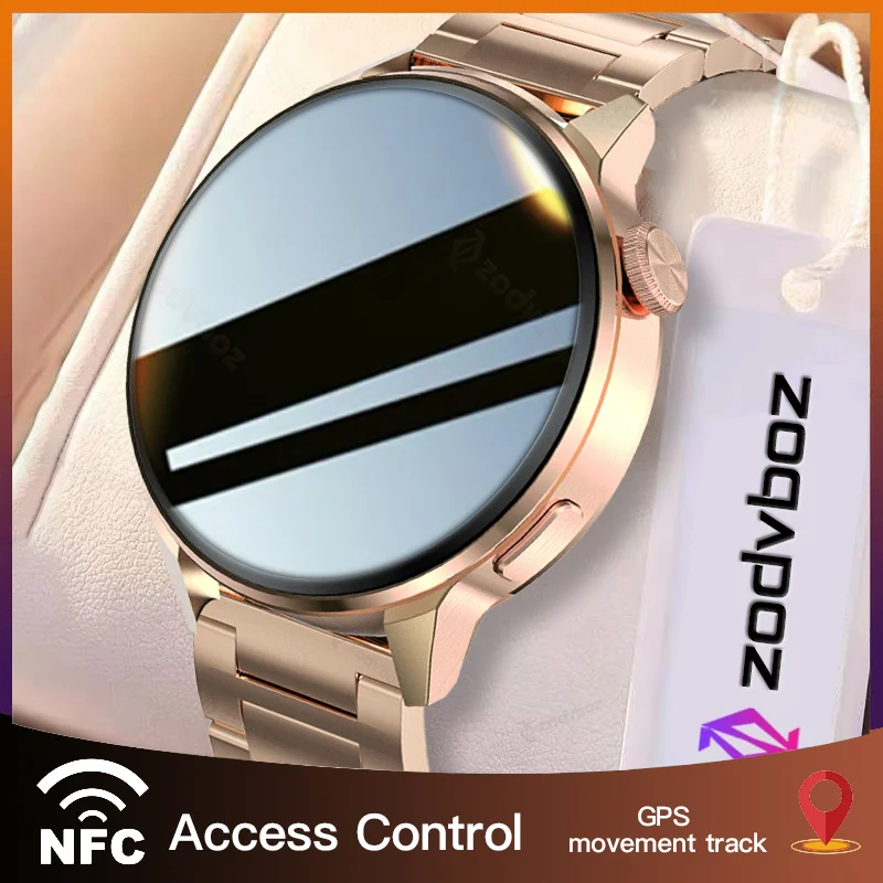

2022 New NFC Smart Watch Women GPS Movement Track Sport Watches Men HD Bluetooth Call Custom Dial ECG Smartwatch Support Hebrew
