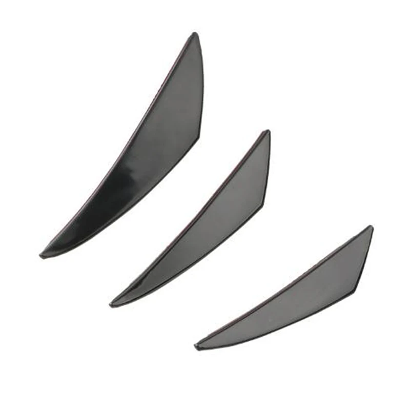 

6Pcs Car Front Bumper Lip Splitter Fins Body Spoiler Canards Refit Gloss Black
