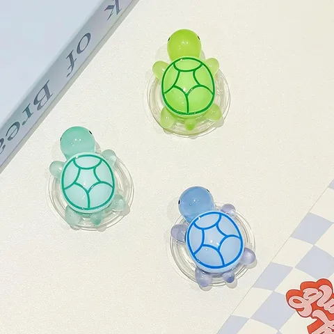 Корейский милый светящийся черепаховый держатель для телефона Griptok, кольцо на палец, поддержка iPhone, чехлы Samsung, Grip Tok, кронштейн для розетки, подарок для девочки