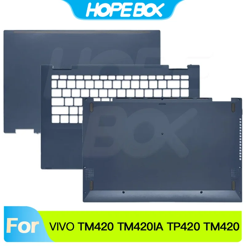 Фото НОВЫЙ чехол для VivoBook Flip 14 TM420 TM420IA TP420 TM420UA TM420U, задняя крышка ЖК-дисплея, верхняя крышка с подставкой для рук, нижняя крышка, синий цвет №1