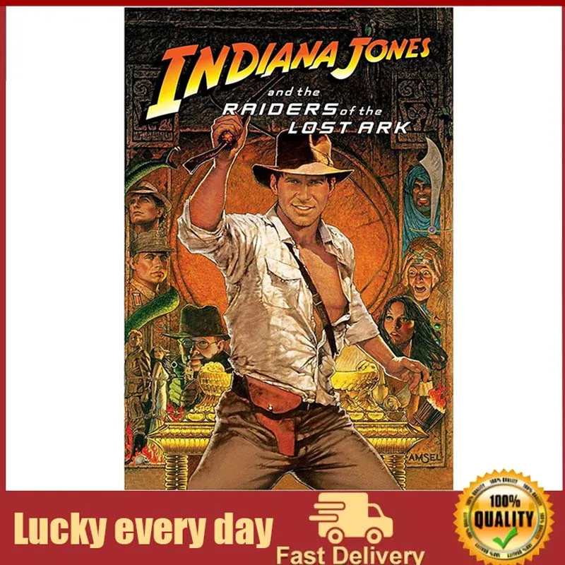 

Индиана Джонс Райдерс из фильма «Потерянный ковчег», жестяной знак, металлический знак, жестяное украшение для комнаты, украшение для стен, ...