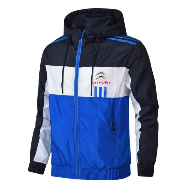 

New spring and autumn Hooded Jacket CITROEN men's zipper coat elastic casual windbreaker sports men's outdoor clothing top