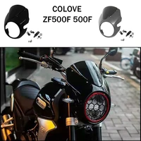 motorcycle modified hood deflector injection molded windshield headlight protection cover for colove zf500f 500f