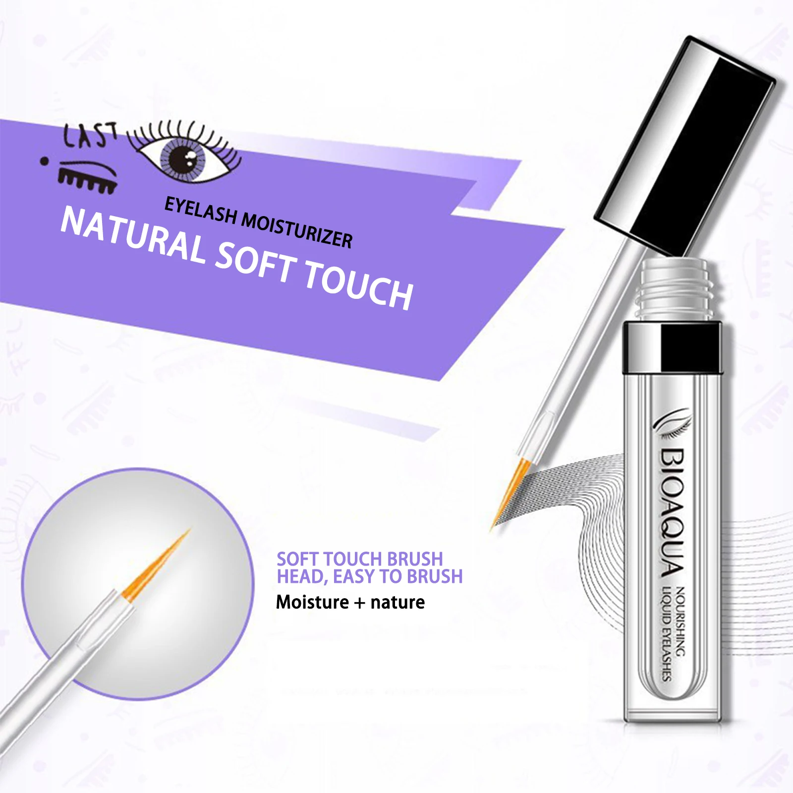 

Eyelash Growth Agent Natural Longer Fuller Thicker Eyelash Treatment Serum Mascara Lengthening Eyebrow Growth Cosmetic