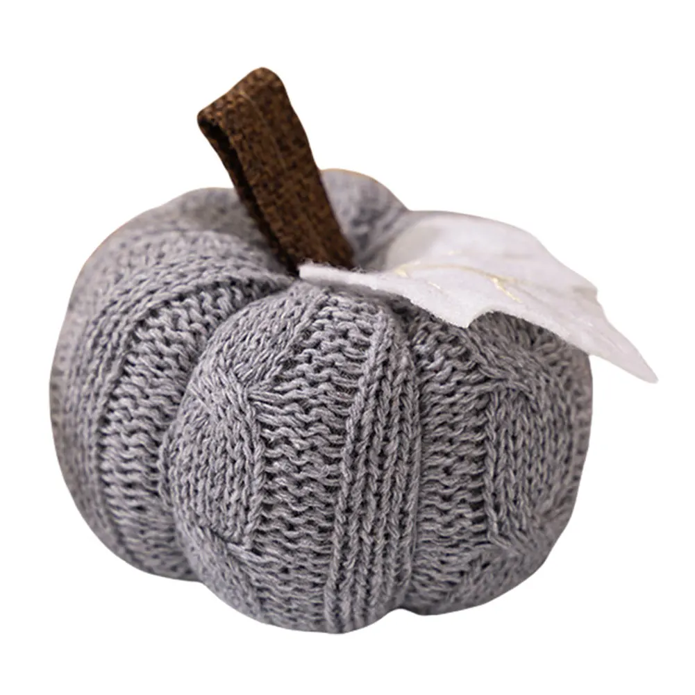 Вязаный орнамент в виде тыквы декоративный настольный декор многоразовые