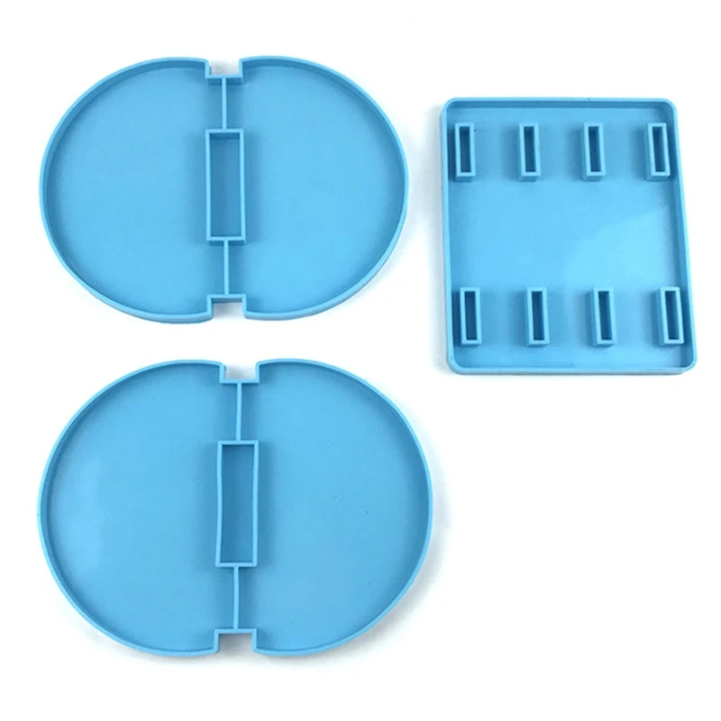 

HOT Eyeshadow Box Storage Bracket Silicone Mold Semicircular Book Stand Desktop Storage Crystal Glue Mold