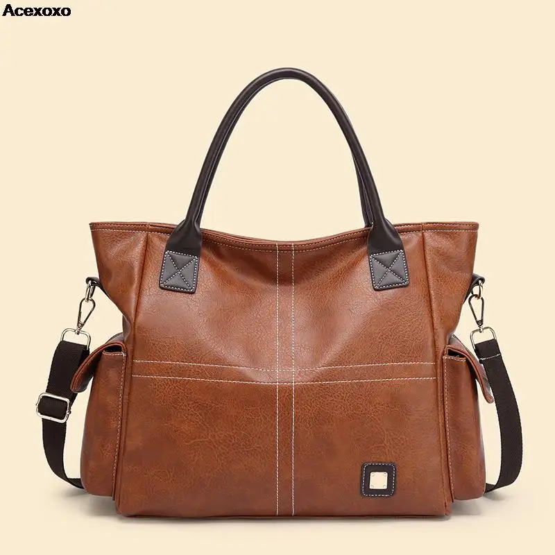 

Autumn and winter women's new portable bag retro large capacity