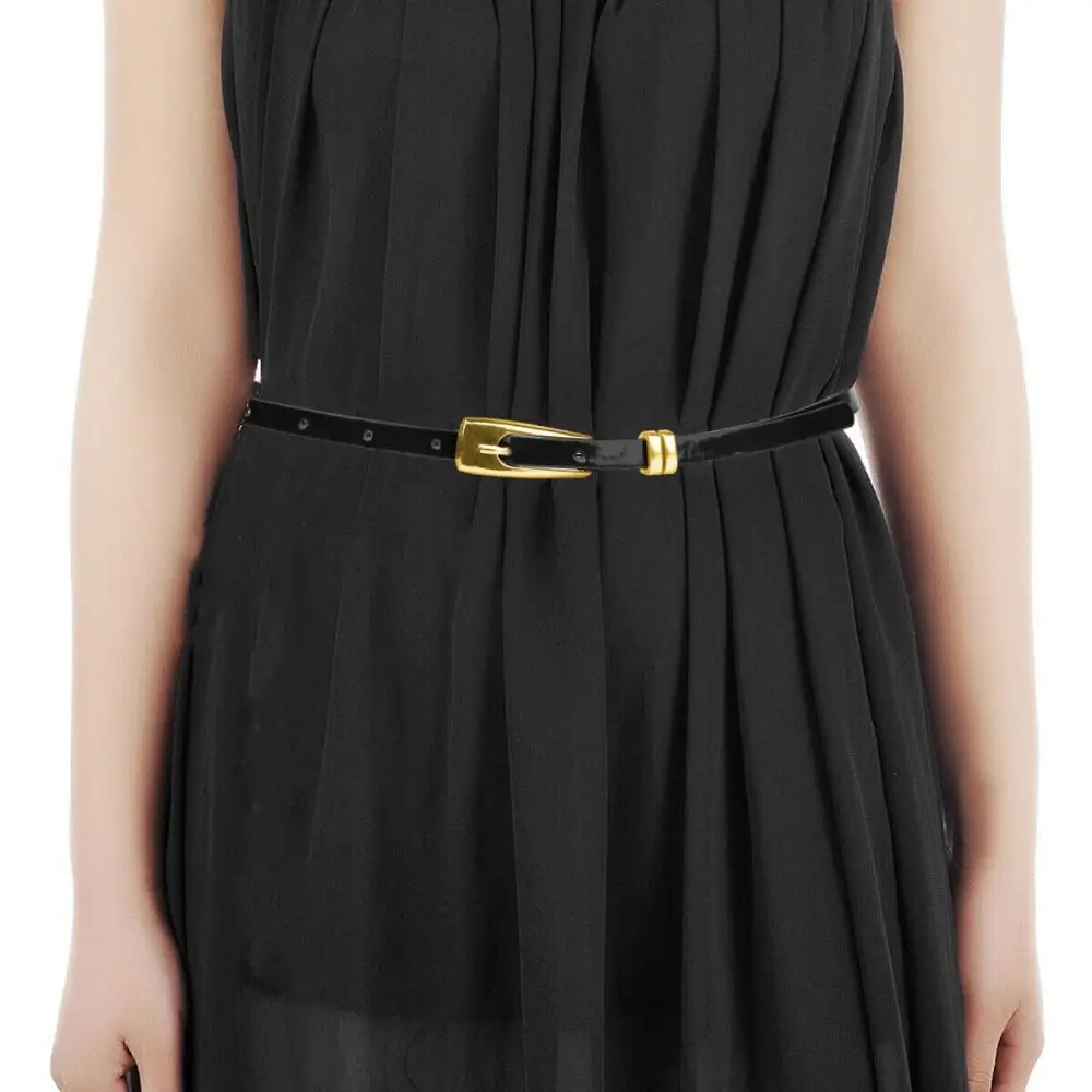 

Thin Waist Strap Faux Leather Waist Belt Elegant Waistband for Women Ladies