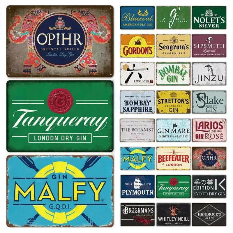 Винтажный Классический металлический винный знак вывеска для сообщения