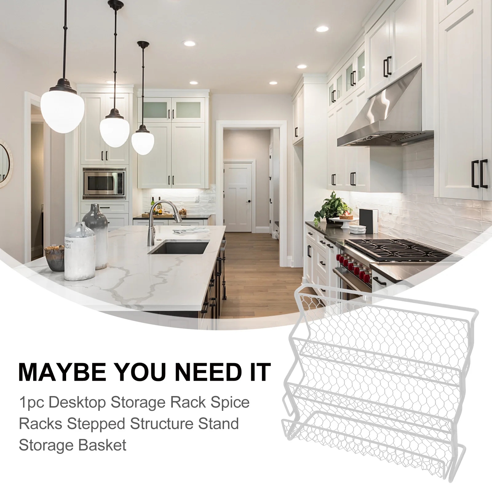 

1pc 3 Layer Storage Rack Kitchen Durable Storage Shelf Seasoning Box Organizer