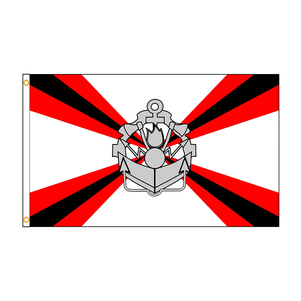 

Флаг российских армейских военных инженерных войск 90x150 см