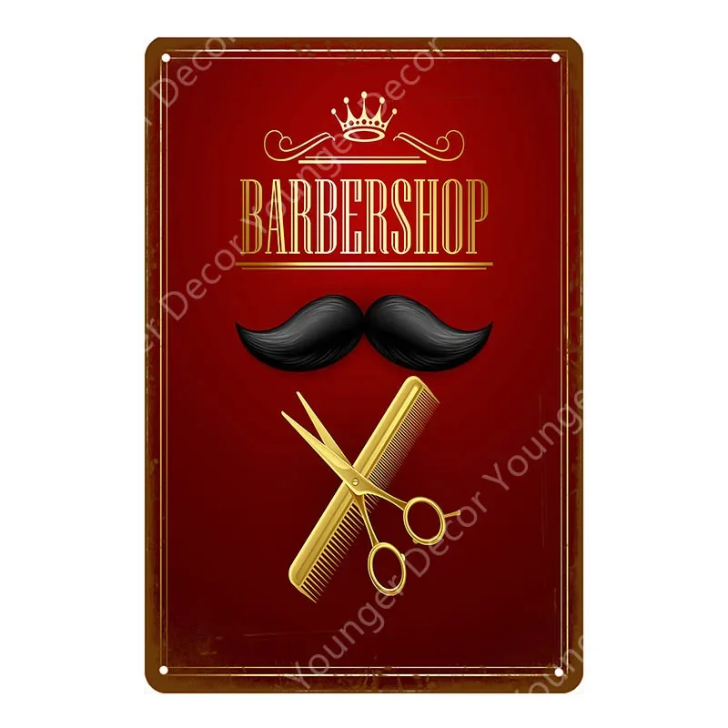 

Оловянные знаки в винтажном стиле для парикмахерской, металлический постер с татуировкой в виде таблички для украшения дома, ...