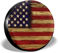 nelife tire cover american flag reclaimed wood spare tire cover universal wheel covers waterproof tire cover fit for jeep traile