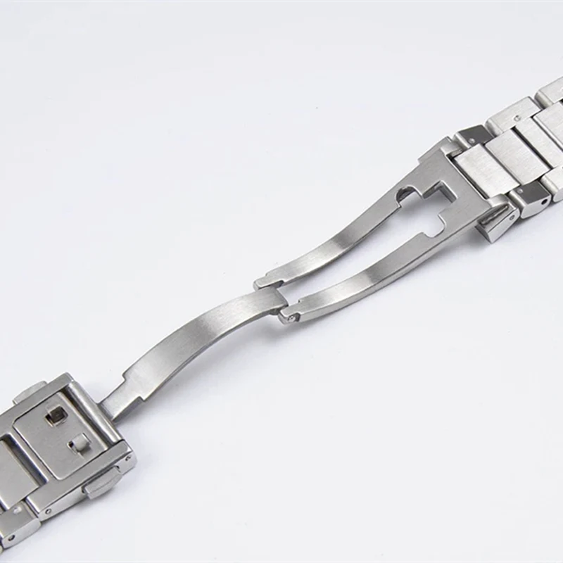 22mm 24mm 316L Stainless Steel Bracelet Watch Strap For TAG Heuer Calera Series Deployment Clasp Curved End Solid Watch Band