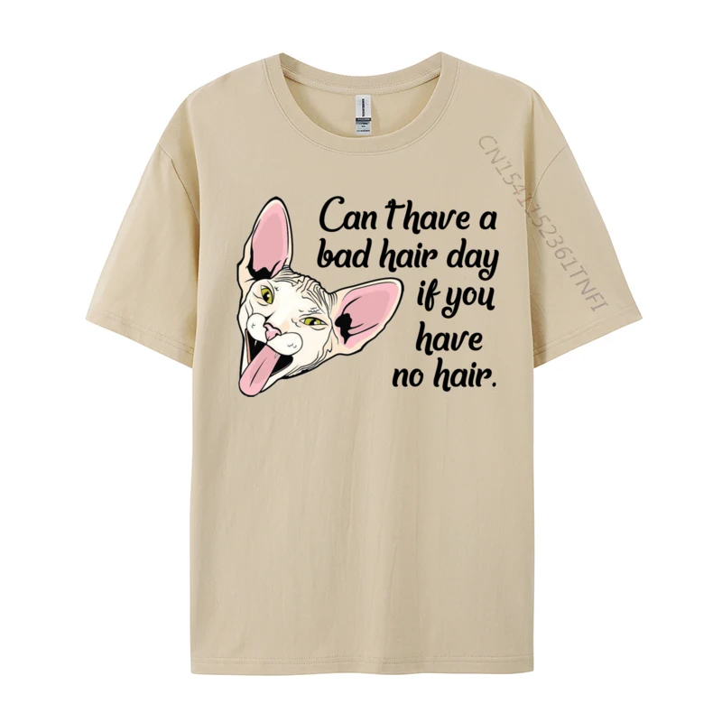 Funny Sphynx Cat For Lovers Normal Leisure T-shirts 2024 Fashion Tops Shirt Cotton Fabric Men Design
